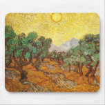 Van Gogh Olive Trees Yellow Sky & Sun Mouse Pads