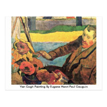 Van Gogh Painting By Eugene Henri Paul Gauguin Post Card