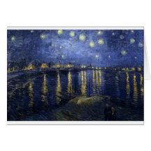 Van Gogh Paintings: Starry Night Van Gogh Rhone Card
