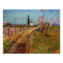 Van Gogh; Path Through a Field with Willows Invite