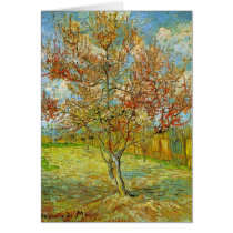 Van Gogh Pink Peach Tree in Blossom Cards