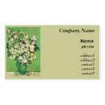 Van Gogh, Pink Roses in a Vase Business Card