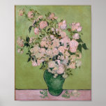 Van Gogh Pink Roses Vintage Post Impressionism Posters