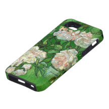 Van Gogh; Pink Roses, Vintage Still Life Art