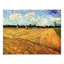 Van Gogh; Ploughed Field, Vintage Impressionism Announcements
