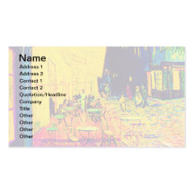 Van Gogh Pop Art Cafe Terrace At Night Business Cards