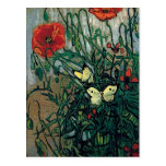 Van Gogh Poppies and Butterflies (F748) Fine Art Post Cards