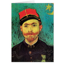 Van Gogh - Portrait Of Milliet Second Lieutenant Card