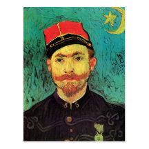 Van Gogh - Portrait Of Milliet Second Lieutenant Postcard
