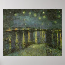 Van Gogh Poster Starry Night over the Rhone