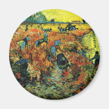 Van Gogh Red Vineyards at Arles Magnet