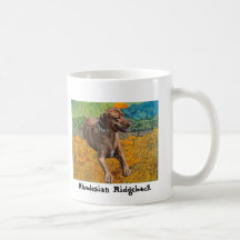 Van Gogh Rising Moon Rhodesian Ridgeback Mug
