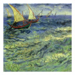 Van Gogh Seascape at Saintes-Maries Birthday Party Personalized Invitations