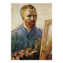 Van Gogh; Self Portrait in Front of the Easel Invitations