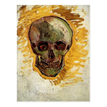 Van Gogh Skull Still Life (F297a) Fine Art Postcard