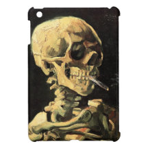 Van Gogh Skull with Burning Cigarette