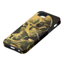 Van Gogh Skull with Burning Cigarette, Vintage Art
