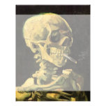 Van Gogh Skull with Burning Cigarette, Vintage Art Custom Letterhead