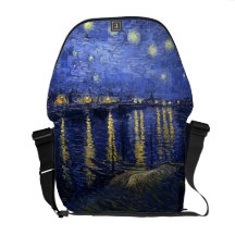 Van Gogh: Starry Night Over the Rhone Messenger Bags
