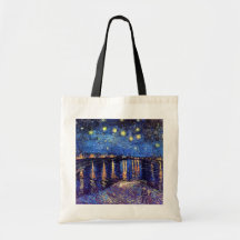 Van Gogh Starry Night Over The Rhone Tote Bag