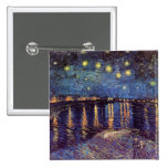 Van Gogh; Starry Night Over the Rhone, Vintage Art Pin