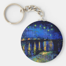 Van Gogh Starry Night Rhone Fine Vintage Keychains