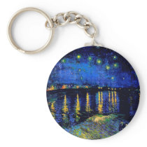 Van Gogh Starry Night Rhone Keychain