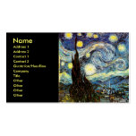 Van Gogh Starry Night, Vintage Fine Art Business Cards