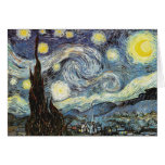 Van Gogh Starry Night, Vintage Fine Art Greeting Card