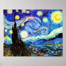 Van Gogh Starry Night Vintage Fine Art Print