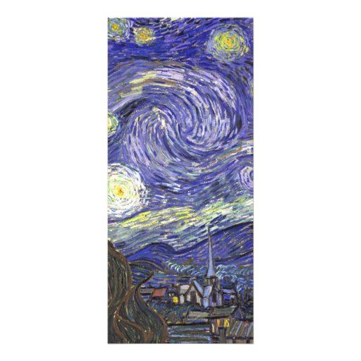 Van Gogh Starry Night, Vintage Post Impressionism Custom Rack Cards