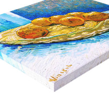 Van Gogh Still Life: Basket, Six Oranges Vintage Stretched Canvas Print