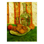 Van Gogh Still Life Decanter Lemons Fine Plate Post Card