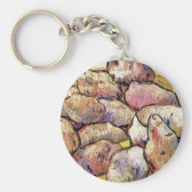 Van Gogh - Still Life Potatoes In A Yellow Dish Keychains