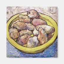 Van Gogh - Still Life Potatoes In A Yellow Dish Fridge Magnet