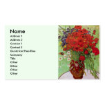 Van Gogh; Still Life: Red Poppies and Daisies Business Card Template