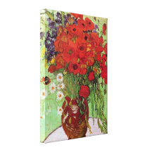 Van Gogh; Still Life: Red Poppies and Daisies Gallery Wrap Canvas