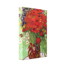 Van Gogh - Still Life Red Poppies and Daisies Stretched Canvas Prints