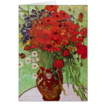 Van Gogh; Still Life: Red Poppies and Daisies Greeting Cards