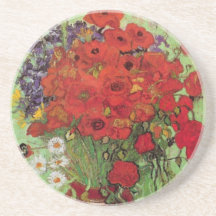 Van Gogh; Still Life: Red Poppies and Daisies Coasters