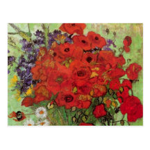 Van Gogh; Still Life: Red Poppies and Daisies Postcard