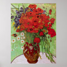 Van Gogh; Still Life: Red Poppies and Daisies Posters