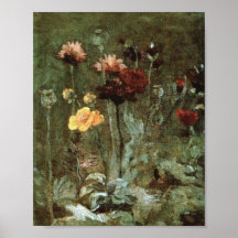 Van Gogh Still Life: Scabiosa, Ranunculus Print