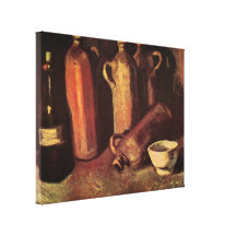 Van Gogh Still Life Stone Bottles, Flask White Cup Canvas Prints
