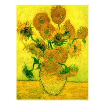 Van Gogh Still Life Vase Fifteen Sunflowers (F457) Postcards