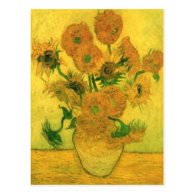 Van Gogh Still Life Vase Fifteen Sunflowers (F457) Postcards