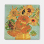 Van Gogh; Still Life: Vase with 12 Sunflowers Magnet