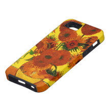 Van Gogh; Still Life: Vase with 15 Sunflowers iPhone 5 Cases