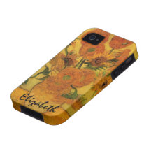 Van Gogh; Still Life: Vase with 15 Sunflowers iPhone 4/4S Cover