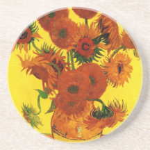 Van Gogh; Still Life: Vase with 15 Sunflowers Drink Coasters